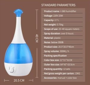 ჰაერის დამატენიანებელი 3 ლიტრი • humidifier