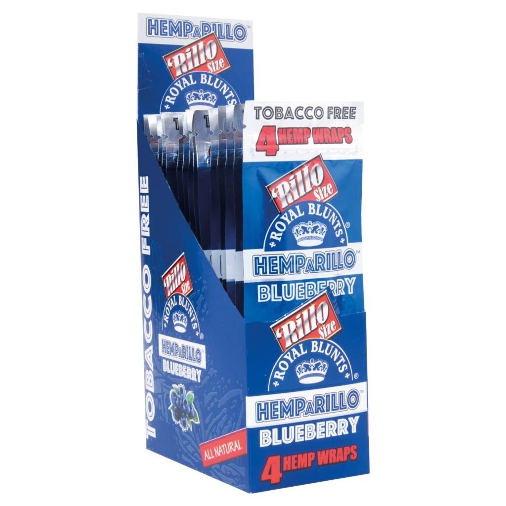 Royal Blunts გასახვევი Hemparillo Hemp Blunts Blueberry 4ც.