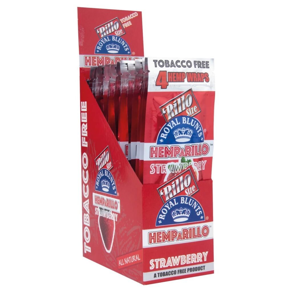 Royal Blunts გასახვევი Hemparillo Hemp Blunts Strawberry 4ც.
