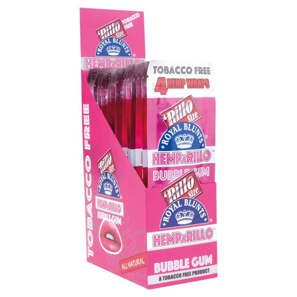Royal Blunts გასახვევი Hemparillo Hemp Blunts Bubblegum 4x.