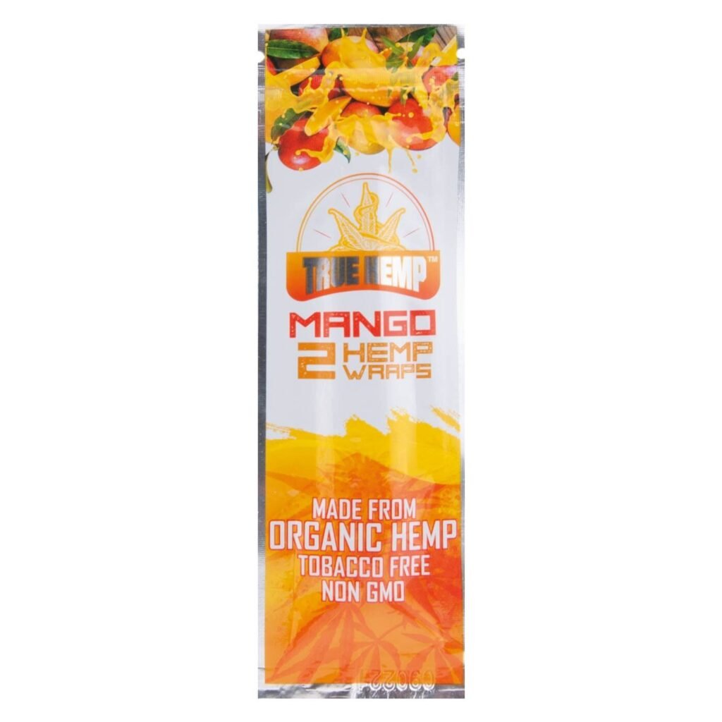 True Hemp  გასახვევი Hemp Blunt Wraps Mango 2x