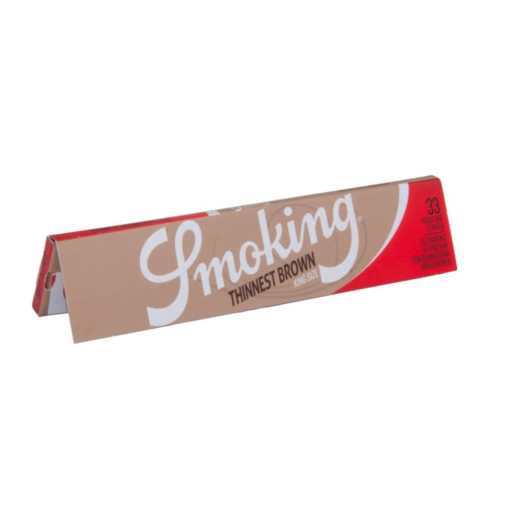 გასახვევი ქაღალდი Thinnest Brown King Size Slim 2-In-1